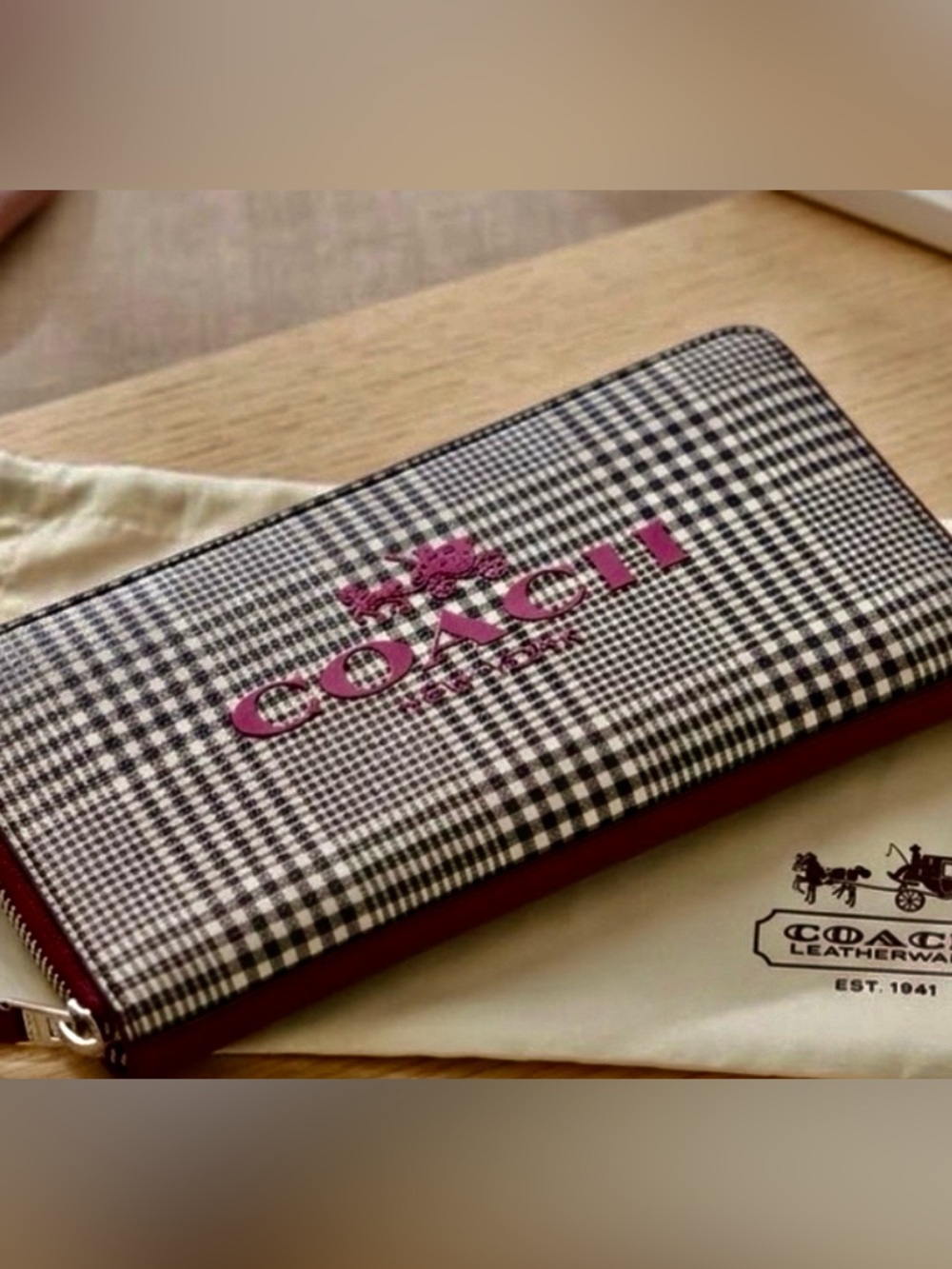 COACH VINTAGE PLAID PAYTON GLEN ACCORDION WALLET